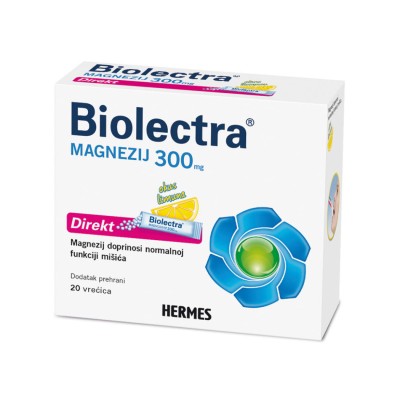 Biolectra Magnezij 300mg okus limun A20