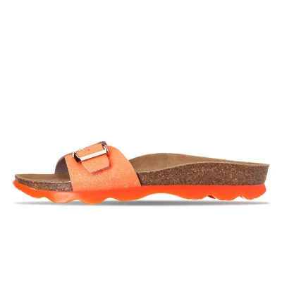 Futti papuče Gala neon orange glitter